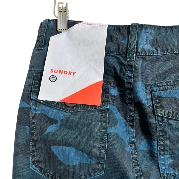 Sundry Nwt Camo Pocket Pant - Mineral Wash Blue Size 25 - Image 5