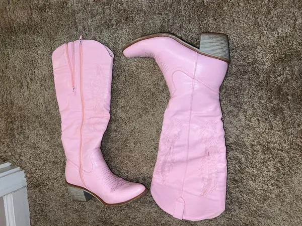 Pierre Dumas Pink Cowgirl Boots - Image 2