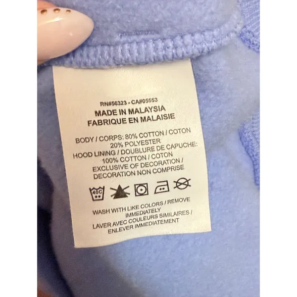 Nike Phoenix Fleece Hoodie Womens Medium Light Blue Cropped DQ5858-494 - Image 5