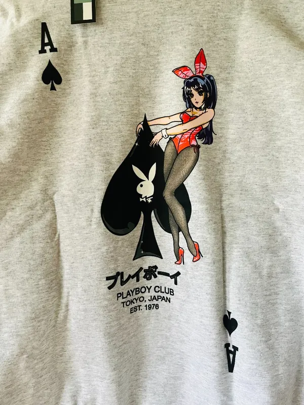 Playboy‎ Sz L Pullover Ace of Club Crewneck Sweatshirt Limited Edition Japanese - Image 7