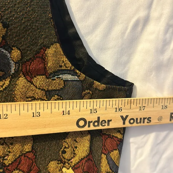 Vtg Winnie The Pooh Embroidered Vest size small - Image 6