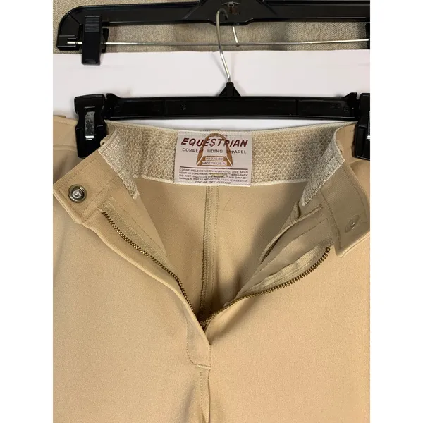 Equestrian Correct Women’s Breeches Size 6 Beige Knee Patch Stretch Pants - Image 11