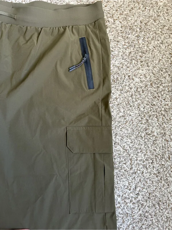 NWOT Olive Green Cargo Jogger Pants Lightweight Casual Comfy XXL - Image 3