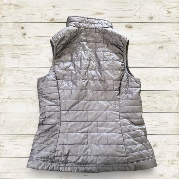Patagonia Nano Puff Jacket Vest Quilted Primaloft Insulated Puffer Gilet Bodywarmer Gray Sz S Measurement in pics - Image 6