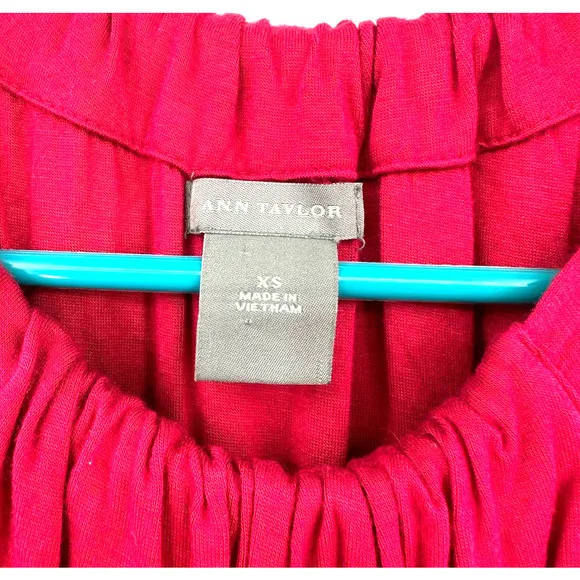 Ann Taylor size XS‎ deep pink sleeveless blouse tank top adjustable straps - Image 4