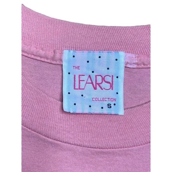 LEARSI Vintage Women's Size Small Single-Stitch Coral Tee w/Embroidered‎ Fish - Image 2
