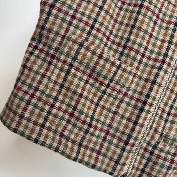 Vintage VTG Marsh Landing Cropped Plaid Wool Blend Vest size S Small - Image 12