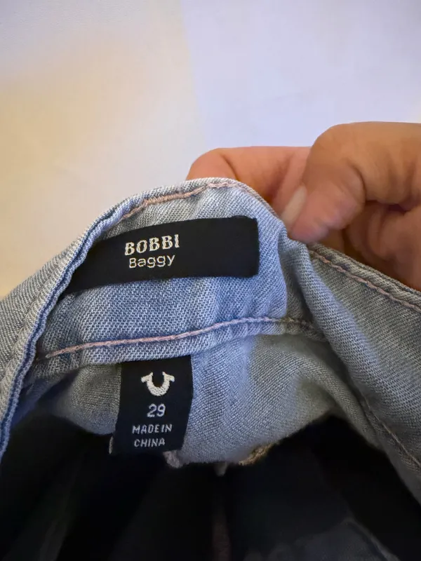 True Religion Bobbi Baggy Cargo Denim Jeans Size 29 - Image 6