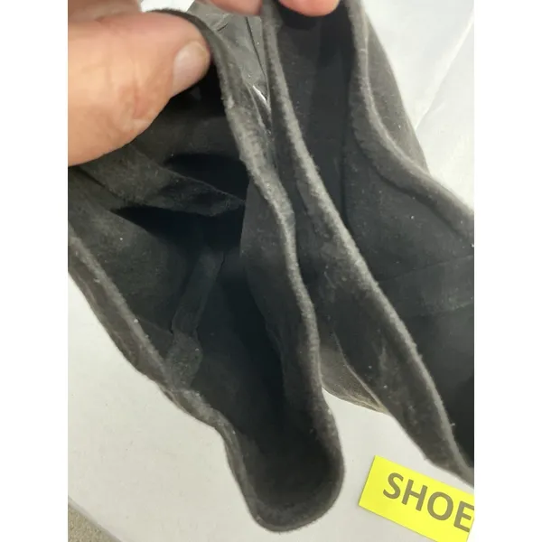 Womans Franco Sarto Ivorie Pull On Knee High Boots 8.5 M 1/4 Zip Black Heel - Image 7