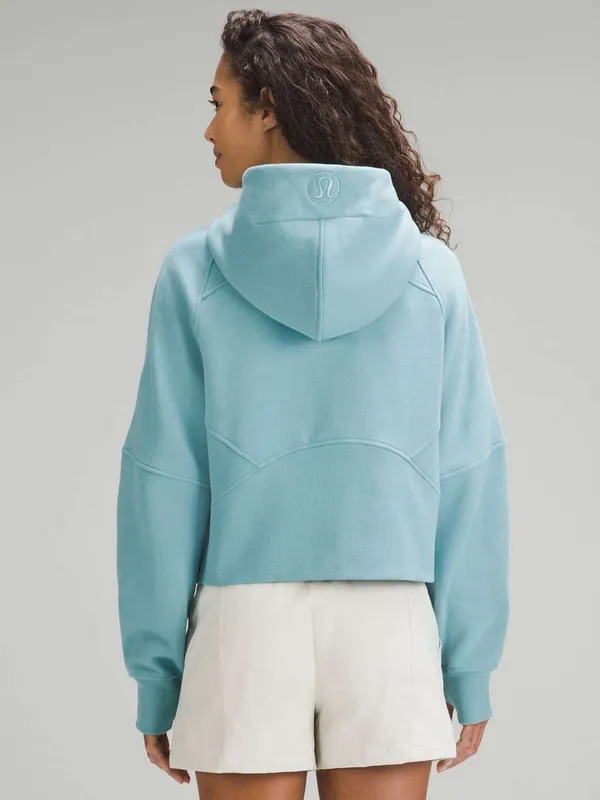 Lululemon Scuba Oversized Half‑Zip Hoodie Cropped Tidal Teal Activewear XS/S - Image 2