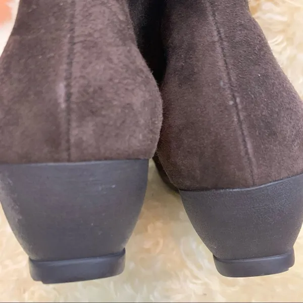 Munro suede leather lace up ankle boots brown - Image 4