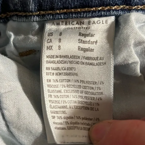 American Eagle Women’s Blue Denim Stretch Jeans Size 8 - Image 6