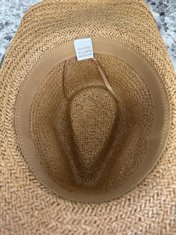 NWOT straw cowboy hat Brown - Image 3