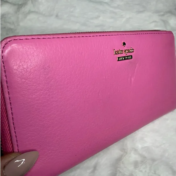 Kate Spade New York Pink Zip Around Wallet - Image 3