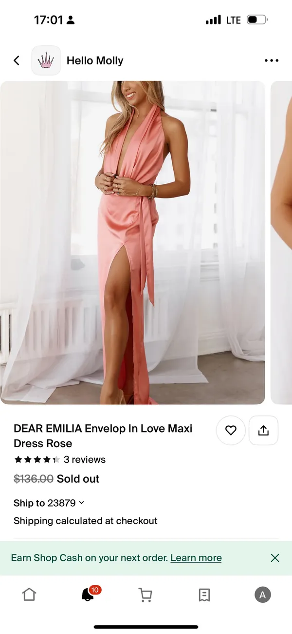 Hello Molly DEAR EMILIA Envelop In Love Maxi Dress Rose - Image 2