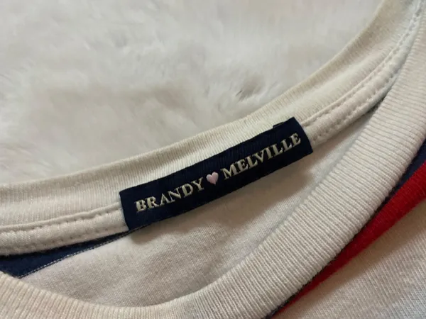 Brandy Melville Red Stripe Tee - Image 2