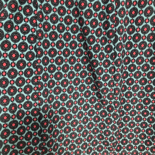 Roz & Ali‎ New geometric dress sleeveless ruched waist pink blue women’s size 12 - Image 4