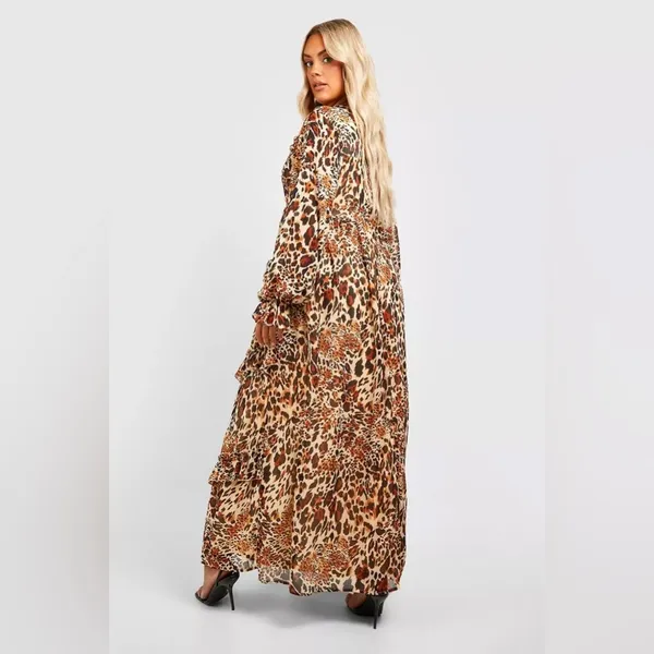 New ANIMAL FRILL PLUNGE RUFFLE MAXI‎ DRESS - Image 4