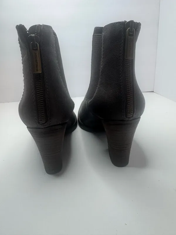 Aquatalia Grey Leather Ankle Boots Womens Size 8 - Image 3