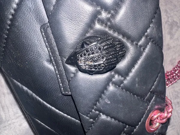 Kurt Geiger Black Quilted Leather Black/pink Bag - Image 7