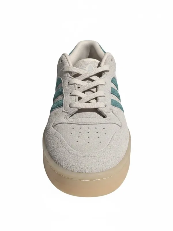 Adidas RIVALRY LUX LOW sneakers off white/teal color size M6/W7. (No Box) - Image 2