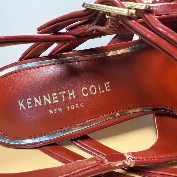 Kenneth Cole Burgundy Slingback Heels - Image 6