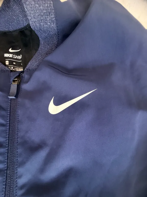 Nike Dri-FIT Navy Blue Athletic Track Jacket - Image 2