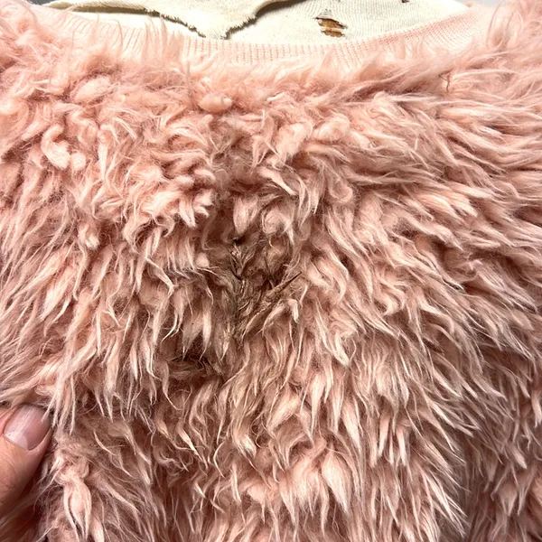 Arizona Jeans LG fluffy cropped light pink sweater - Image 3