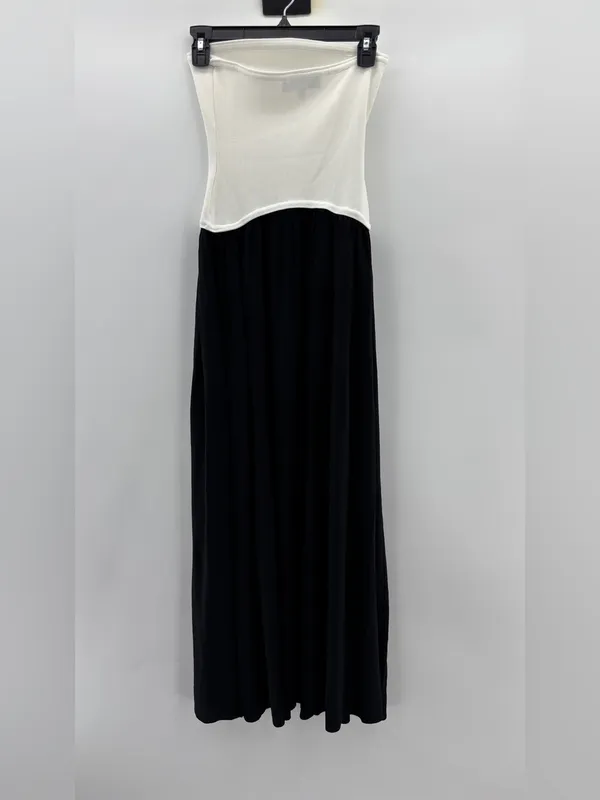 Solid & Striped Sasha Strapless Dress in Optic White Noir Black - Image 6