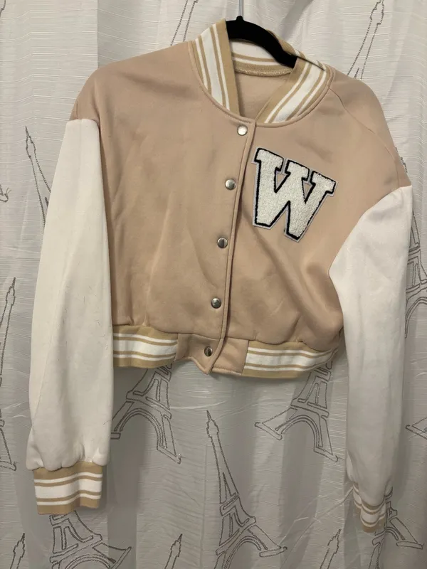Cropped Jersey jackets Tan Size L - Image 3