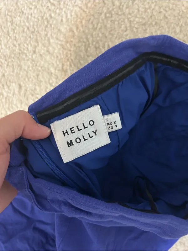 Hello Molly Strapless Royal Blue Mini Dress - Image 4