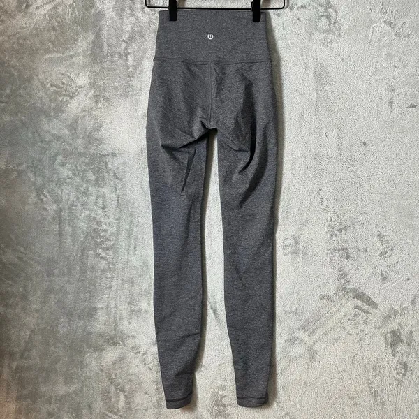 Lululemon Wunder Under Pant Hi-Rise Tech‎ Mesh Gray Size 2 - Image 3