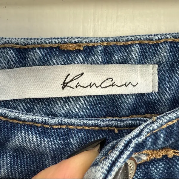 KanCan Denim Blue Distressed Women's Size 5/26 Shorts - Image 3