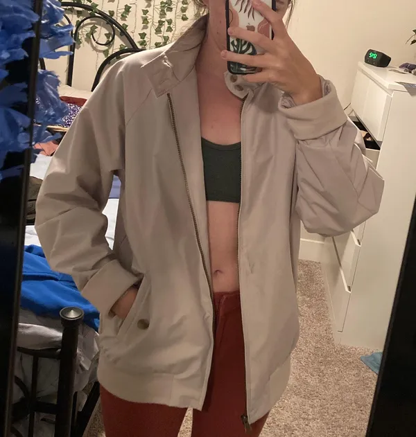 Tan Bomber Jacket Size M - Image 3