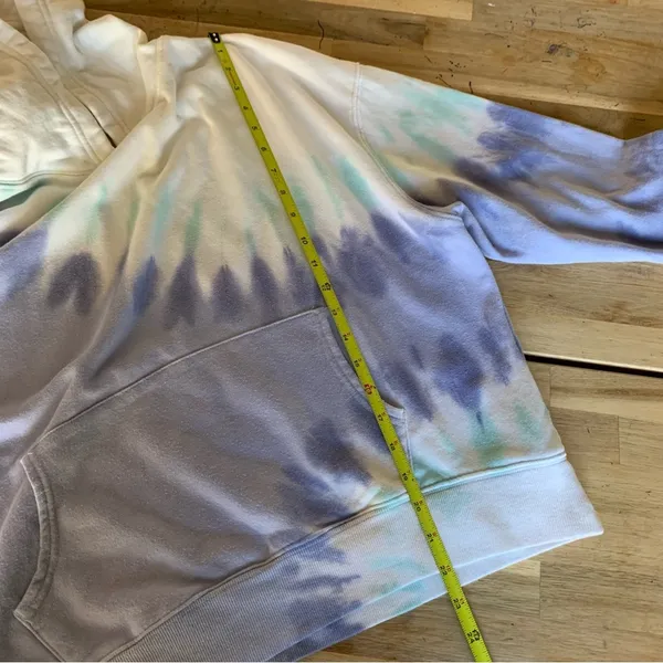 Wildfox White & Purple Tie Dye Hoodie L - Image 4
