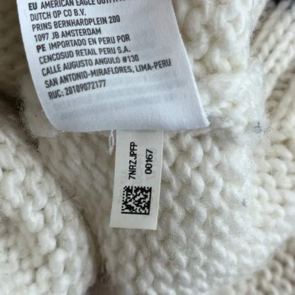 American Eagle Outfitters Women’s Large Fair Isle Chunky Knit Wool Blend Sweater - Image 10