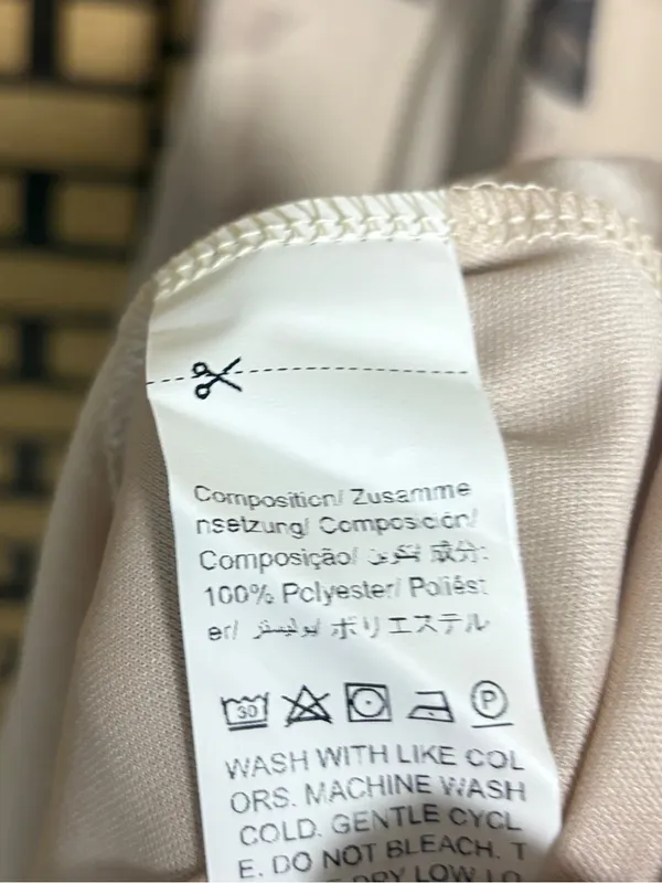 Rowme Tan Mesh Floral Midi Dress Size Small - Image 7