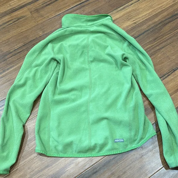 The North Face Woman’s Kelly Green Logo Fleece Half Zip Neck Top Jacket S - Image 3