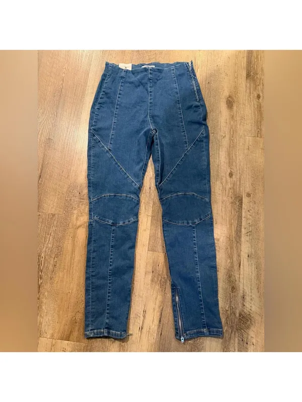 Free People Bella Moto Skinny Women’s Blue Jeans Size 29 - Image 4