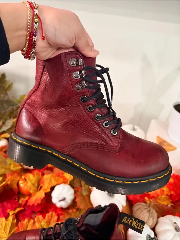 Dr. Martens Women's Oxblood Lace-Up Platform Boots - Image 7