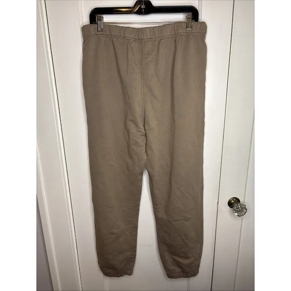 Mate the Label Organic Fleece Relaxed Pocket Sweatpant Mushroom Large $128 - Image 9