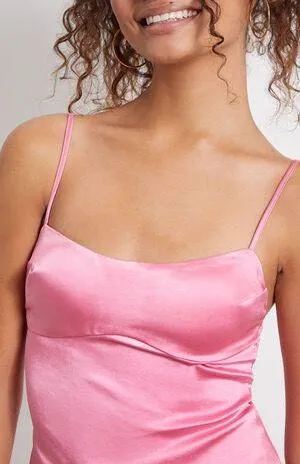 La Hearts Satin Bustier Mini Dress - Image 4