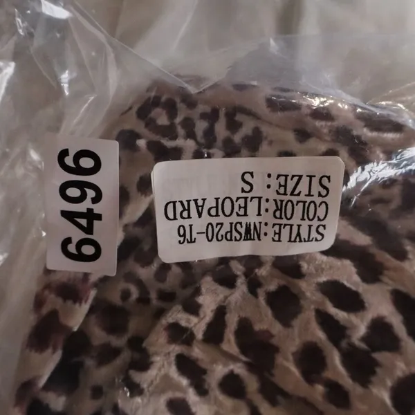 Naked Wardrobe Leopard Print Knot Front Puff Sleeve Crop Top Small - Image 8