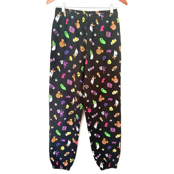 Disney Mickey Mouse Jack-o'-Lantern Halloween Women Cotton Jogger Sz XS - Image 2
