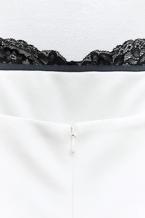 Zara Dress lace mini fitted white wedding party coctail evening bodycon - Image 8