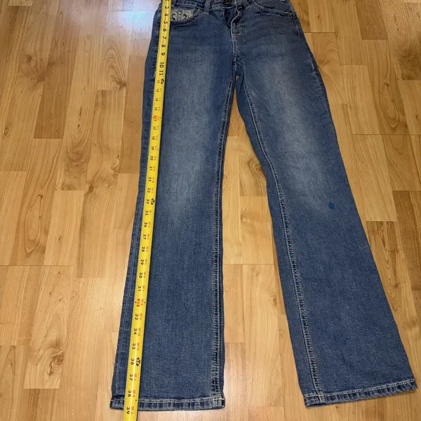 Rock and Roll Denim Cowgirl Women 26x32 distressed Mid Rise Bootcut Jeans - Image 3