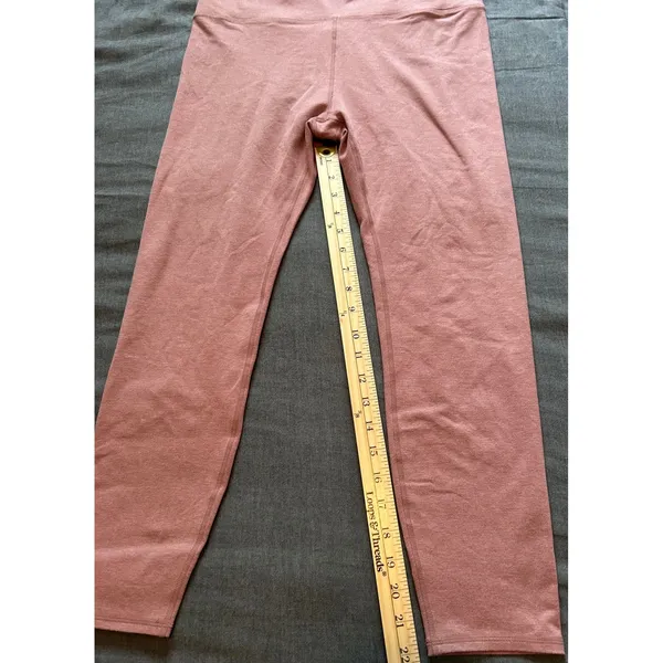 Vuori Performance Leggings Womens XL Terracotta Pink High Rise 7/8 Zip Pocket - Image 3