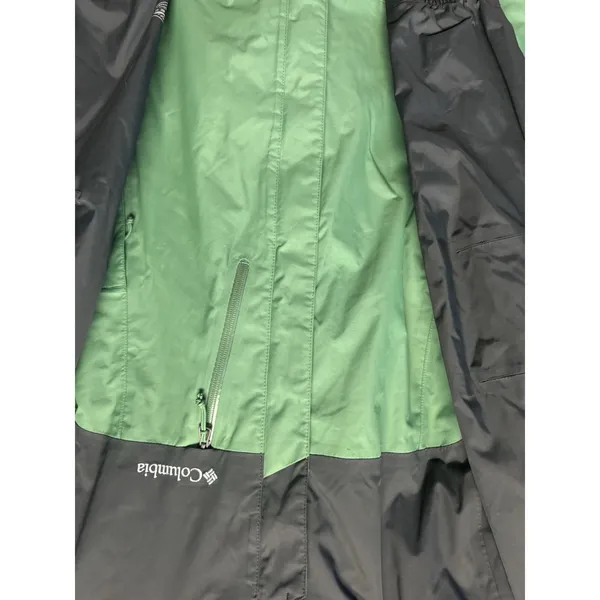 Men's Columbia Pouring Adventure ll Jacket SZ Small Green Black Hood Omni tech - Image 3