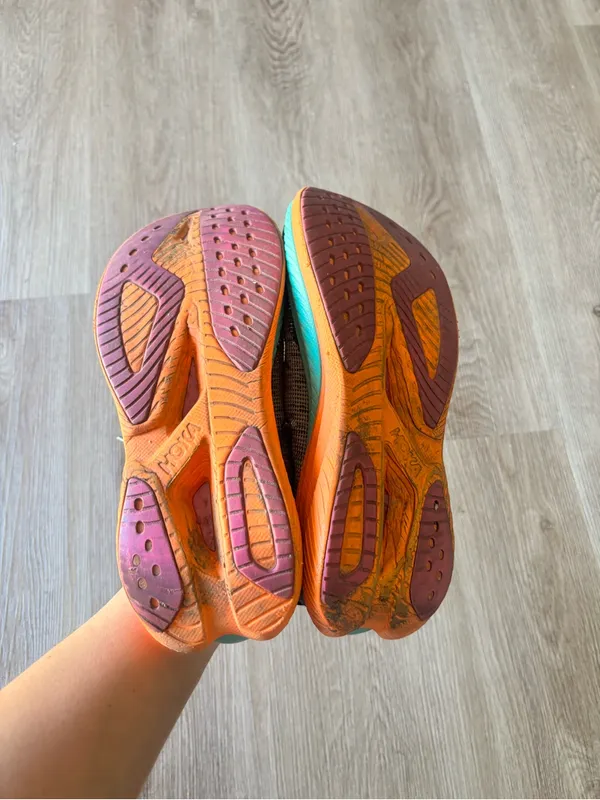 Hoka Mach X 2 Running Shoes in Black, Teal, Orange and Pink - Image 6