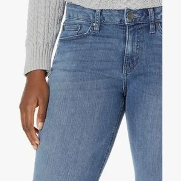Daily Ritual Girlfriend Jeans Womens Plus 32 Blue Straight Leg Stretch Cropped - Image 9